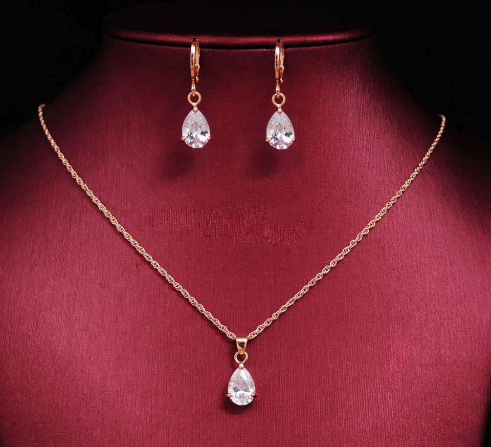 Wedding CZ Crystal Jewelry Sets for Women