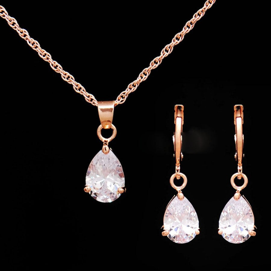 Wedding CZ Crystal Jewelry Sets for Women