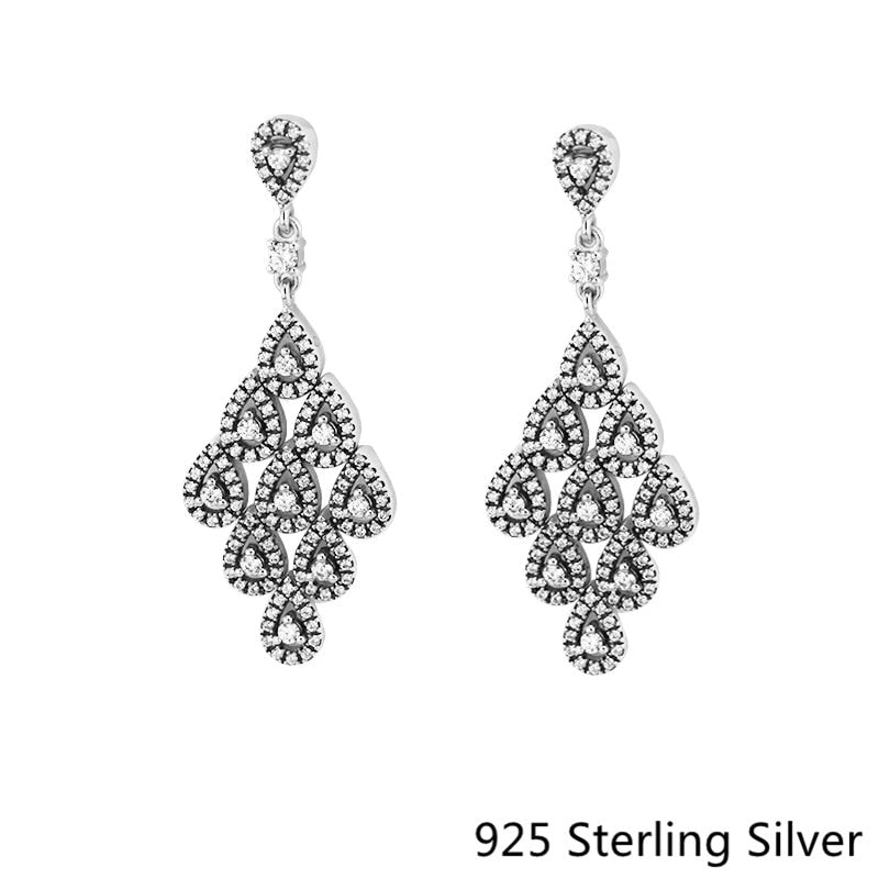 Cascading earrings with charms