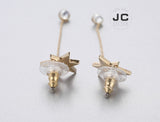 Irregular Star Earrings With Logo